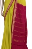 Pure Contrast Mysore Crepe Silk Saree